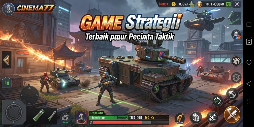 Tampilan gameplay CINEMA77 yang penuh aksi dan strategi.
