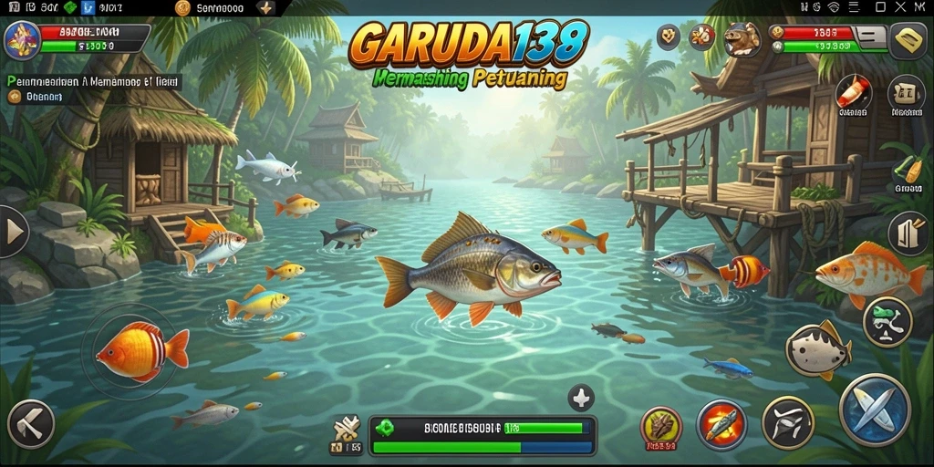 Screenshot menampilkan gameplay memancing seru di GARUDA138.