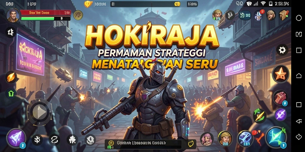 Tampilan gameplay menarik HOKIRAJA dengan strategi yang mendetail.
