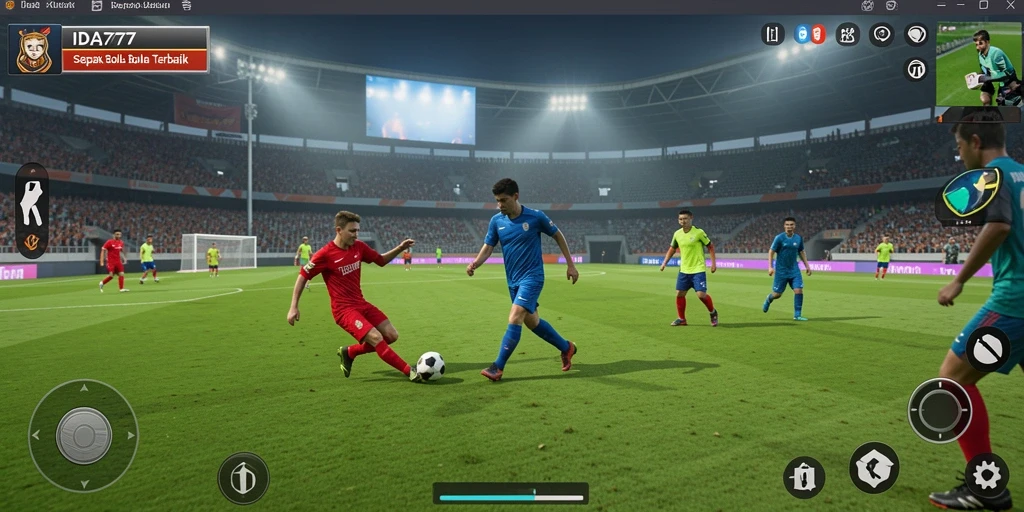 Tampilan gameplay menarik dari IDA777 dengan aksi sepak bola seru.