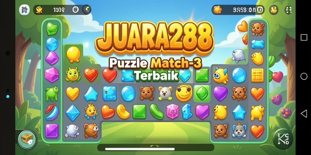 Screenshot gameplay JUARA288 menampilkan kombinasi warna cerah dan tantangan seru.