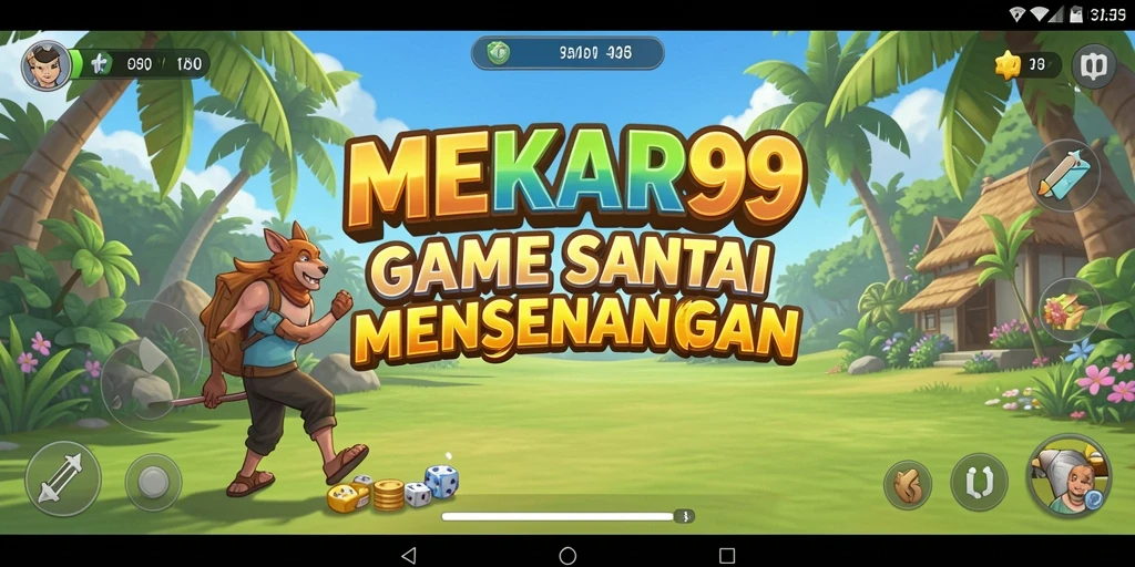 Tampilan gameplay menarik dari MEKAR99 yang penuh warna.