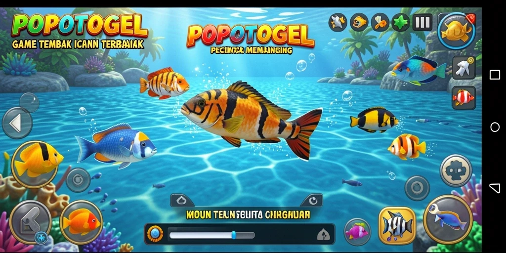 Gameplay seru menembak ikan di POPOTOGEL dengan grafik menarik.