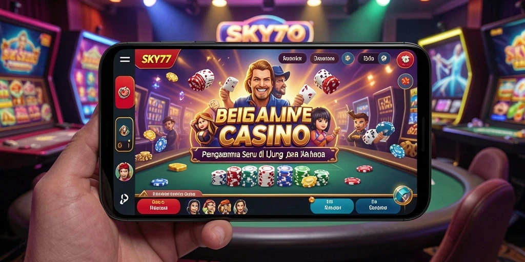 Tampilan menarik dalam permainan Live Casino SKY77.